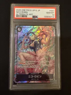 2025 OP12-087 One Piece CCG Legacy of the Master Nico Robin Alt Art PSA 10 - Image 1
