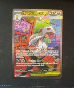 Pokemon Mega Scrafty EX ASC 285/217 Full Art Holo 330 HP Star English Card - Image 1
