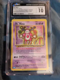 Pokemon Mr Mime 013/034 Holo Rare CLB Trading Card Game Classic CGC 10 Gem Mint - Image 1