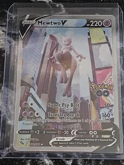 Mewtwo V Alt Art Full Art Holo Ultra Rare Card 072/078 Pokemon Go - Image 1