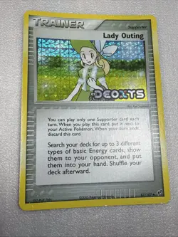 Pokemon Card - Lady Outing Deoxys 87/107 Reverse Holo Stamped - Image 1