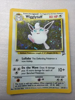 Pokemon TCG Wigglytuff Holo Rare Card 19/130 Base Set 2 - Image 1