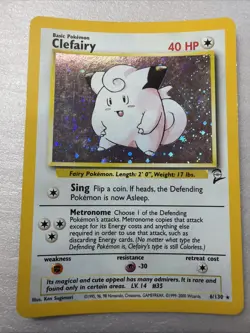 Clefairy 5/102 Base Set Holo Holo Rare WOTC Pokemon Card - Image 1