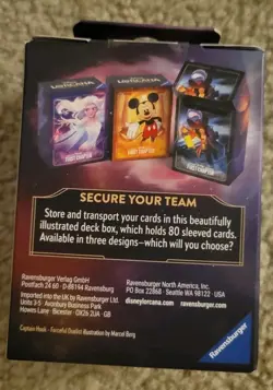 Disney Lorcana TCG: The First Chapter 80 Card Deck Box Captain Hook Ravensburger - Image 3