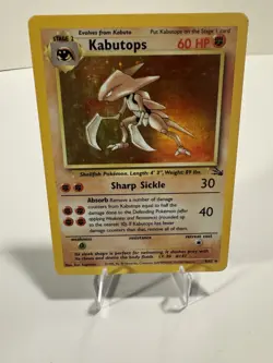 Pokemon TCG Kabutops Holo Rare Unlimited Card 9/62 Fossil - Image 2
