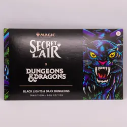 MTG Secret Lair x Dungeons and Dragons Black Light And Dark Dungeons FOIL Sealed - Image 1