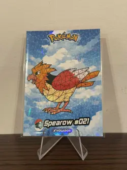 2025 POKEMON STAINED GLASS Crystal Card #021 SPEAROW Kanto Peru Foil - Image 1