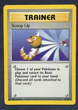 Pokemon TCG Scoop Up Trainer 78/102 Base Set Unlimited Rare Vintage - Image 1