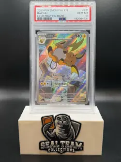 2023 POKEMON PAL EN-PALDEA EVOLVED ILLUSTRATION RARE #211 RAICHU PSA 10 - Image 1