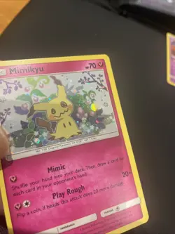 Pokemon Mimikyu SM163 Sun & Moon Promo Black Star Holo 2019 Basic Swirl - Image 4