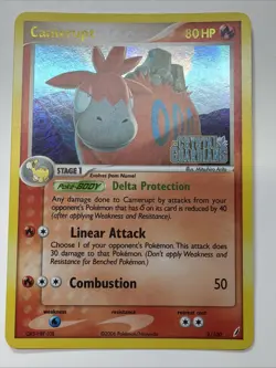 Pokemon TCG Camerupt EX Crystal Guardians 3/100 Reverse Holo Rare 2006 Stamp LP - Image 1