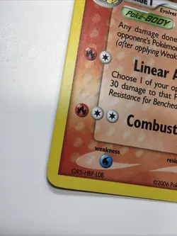 Pokemon TCG Camerupt EX Crystal Guardians 3/100 Reverse Holo Rare 2006 Stamp LP - Image 2