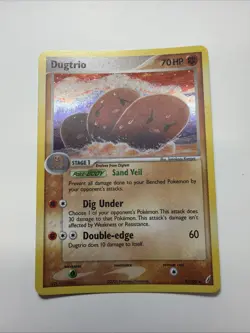 Pokemon TCG Dugtrio Crystal Guardians Holo 2006 5/100 Vintage - SWIRL 🌀 - Lp - Image 1