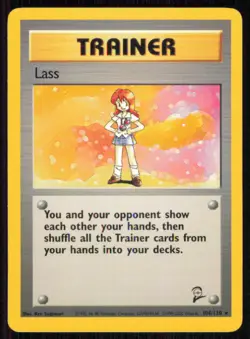 Lass 104/130 Rare Base Set 2 Pokemon Lightly Played - Image 1