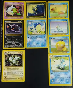 Pokemon Tcg 9 Vintage Card Lot, Neo Generation- LP - Image 1