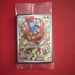 SEALED Pokemon TCG Riolu Black Star Promo #010 Full Art Holo Illustration Card - Image 1