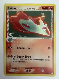 pokemon cards 2006 Latias 21/110 Holon Phantoms Firemist Theme Deck Rare - Image 1