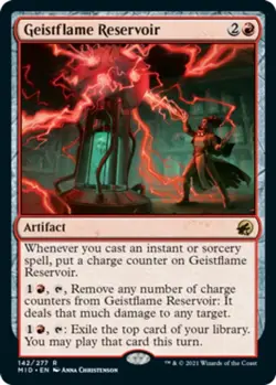 1x Geistflame Reservoir - Foil NM-Mint, English Innistrad: Midnight Hunt MTG Mag - Image 1