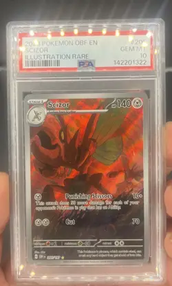2023 Pokemon Scizor Illustration Rare PSA 10 Card #205/197 Obsidian Flames EN - Image 1