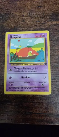 Slowpoke 67/82 Common Team Rocket Pokemon Moderately Played - Image 1