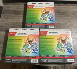 Lot Of 3 Pokemon TCG First Partner Illustration Collection Series 1 New Sealed - Image 2
