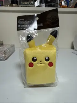 Pokemon Center Original Card Game Plush Flip Deck Case Pikachu - Image 1