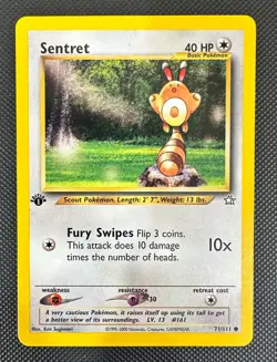 Pokemon 2000 Neo Genesis 1st Edition SENTRET 71/111 NM - never played - Image 1