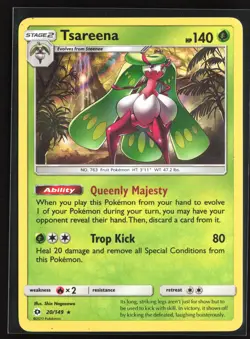 Pokemon TCG - Tsareena Holo Holo Rare SM Base Set 20/149 LP - Image 1