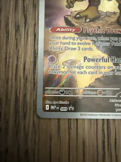2025 Pokemon ME: Mega Evolution Black Star Promo Alakazam 009 - Image 3
