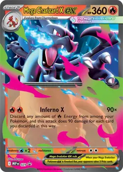 Mega Charizard X ex (029) Mega Evolution Promo​ - Near Mint Holofoil Pokemon TCG - Image 1