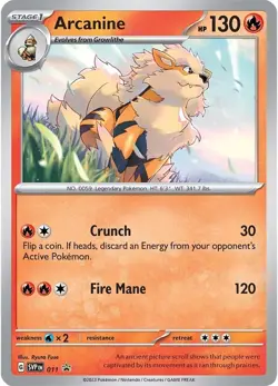 Arcanine (011) Scarlet & Violet: Black Star Promos​ - Near Mint Holofoil Pokemon - Image 1