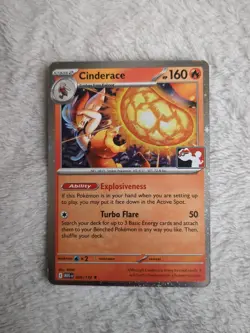Cinderace 028/132 Cosmos Holo Pokemon Play! Prize Pack Play Stamp Series 8 - Image 1
