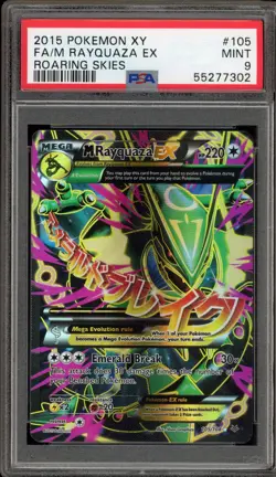Pokemon M Rayquaza EX XY Roaring Skies Full Art #105 PSA 9 Mint - Image 1