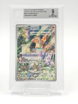 CHIPPED 2023 Pokemon Scarlet and Violet Black Star Promos #044 Charmander BGS 9 - Image 1