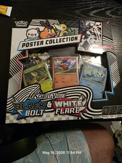 Pokemon Scarlet & Violet Black White Bolt Flare Unova Poster Collection Sealed - Image 3