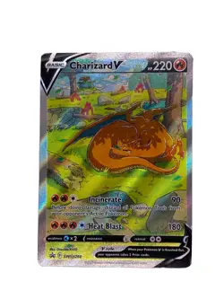 Charizard V SWSH260 Black Star Promo Ultra-Premium Foil CGC 9 220 HP Pokemon TCG - Image 1