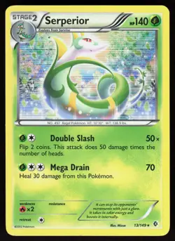 Serperior 13/149 Holo Rare Boundaries Crossed Pokemon Holo Lightly Played - Image 1