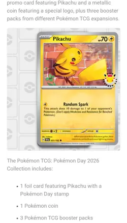 Pokemon TCG: 2026 Pokemon Day Collection - Exclusive Promo- NEW - Image 3