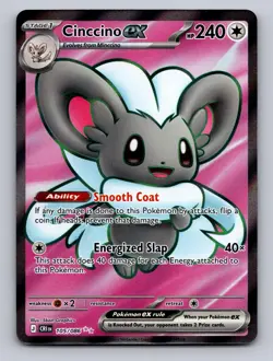 CINCCINO EX 105/086 ULTRA RARE ME04: CHAOS RISING POKEMON NM - Image 1