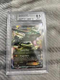 Pokemon 2012 Black & White Rayquaza EX Dragons Exalted Beckett 8.5 NM-MT - Image 1