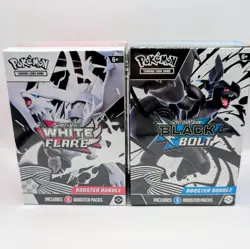 Pokemon Black Bolt White Flare Booster Bundle Set Lot 2 Boxes 12 Packs Sealed - Image 1