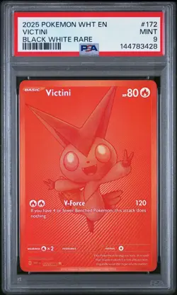 Pokemon Victini White Flare Black White Rare #172 PSA 9 Mint - Image 1