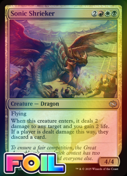 x1 Sonic Shrieker TDM Tarkir Dragonstorm MTG 226 Foil Uncommon M/NM 1x - Image 1