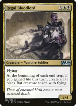 MTG Magic the Gathering Regal Bloodlord (222/339) Core Set 2019 LP - Image 1
