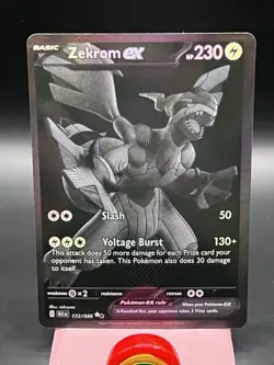 Zekrom ex Sv: Black Bolt 172/086 Black White Rare Holo Pokemon 230 HP Slash - Image 1