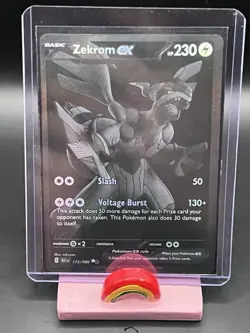 Zekrom ex Sv: Black Bolt 172/086 Black White Rare Holo Pokemon 230 HP Slash - Image 3