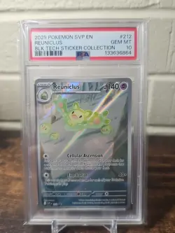 Pokemon TCG Black Bolt & White Flare Tech Sticker Reuniclus Promo SVP 212 PSA 10 - Image 1