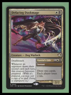 Defacing Duskmage - Commander: Secrets of Strixhaven - NM - MTG - Image 1