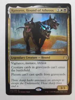 MTG Bling - Foil Prerelease Kunoros, Hound of Athreos - Theros Beyond Death A105 - Image 1