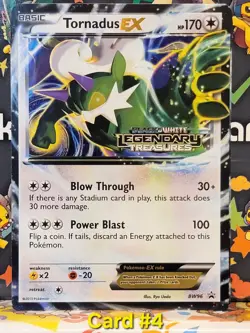 Pokemon Black And White Legendary Treasures Tornadus Ex BW96 Prerelease Stamp NM - Image 4